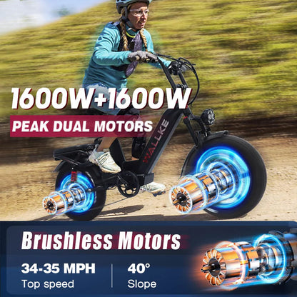 2024 Wallke H7 Step-thru Dual Motor Ebike
