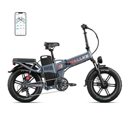 Wallke H9 AWD Folding Ebike 62Ah Battery